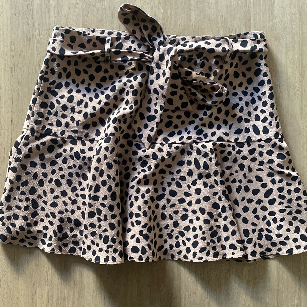 Cheetah print skort